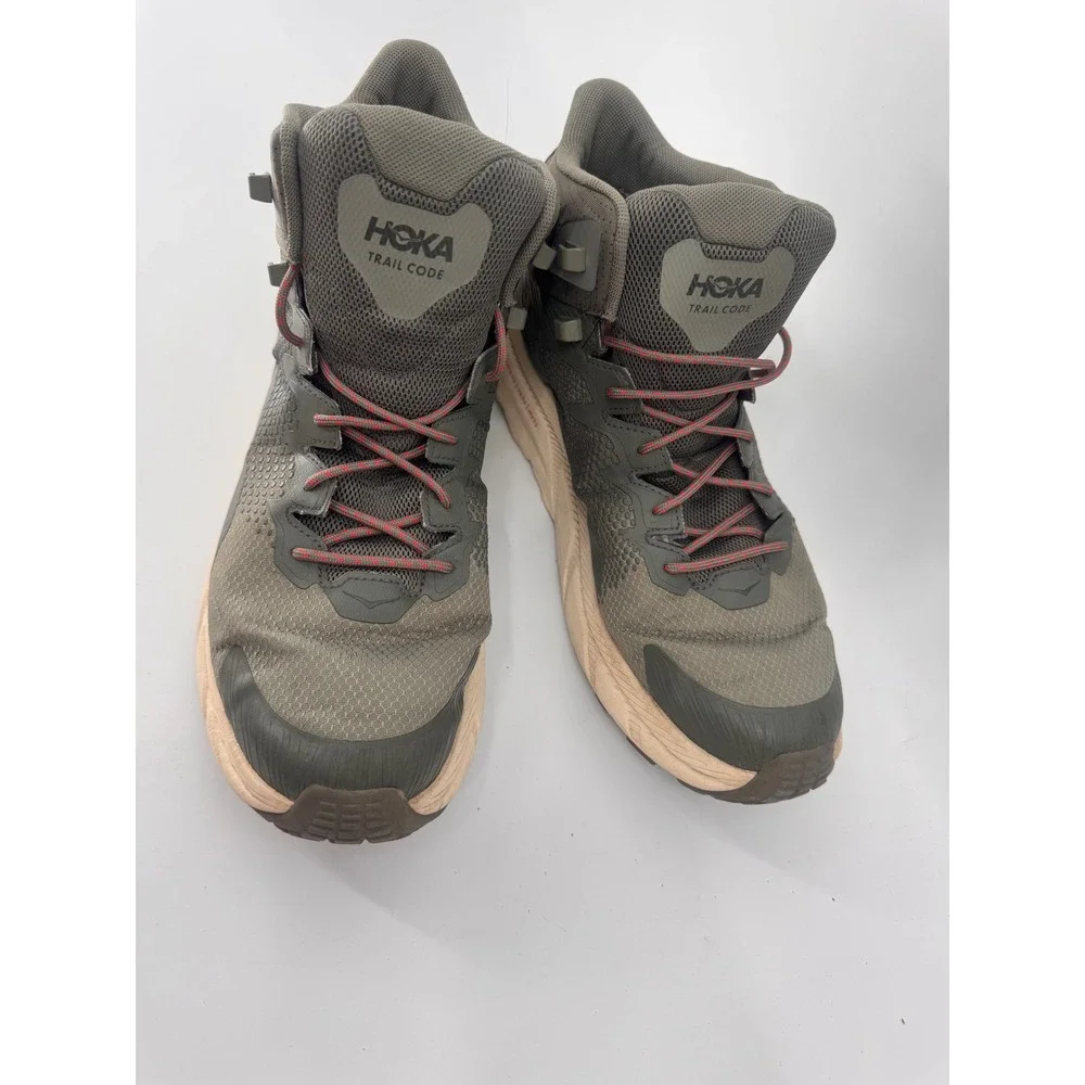 Hoka Trail Code GTX Hiking Boots Mens 12.5 Green GORE-TEX 1123165